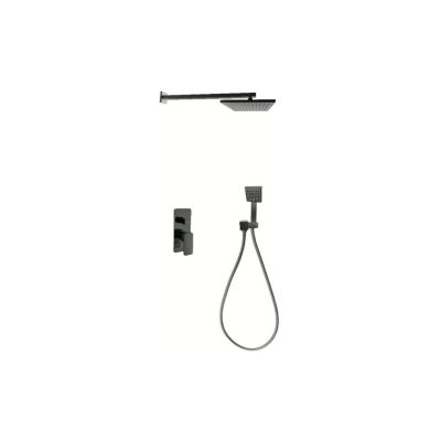 Kit duche encastrar 2 vias QUADRIM Preto 1.1