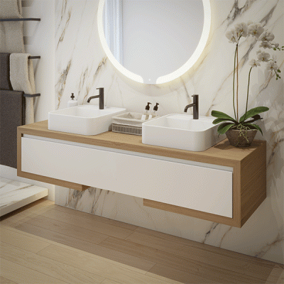 Movel Palace Carvalho_Branco brilho1 Gaveta